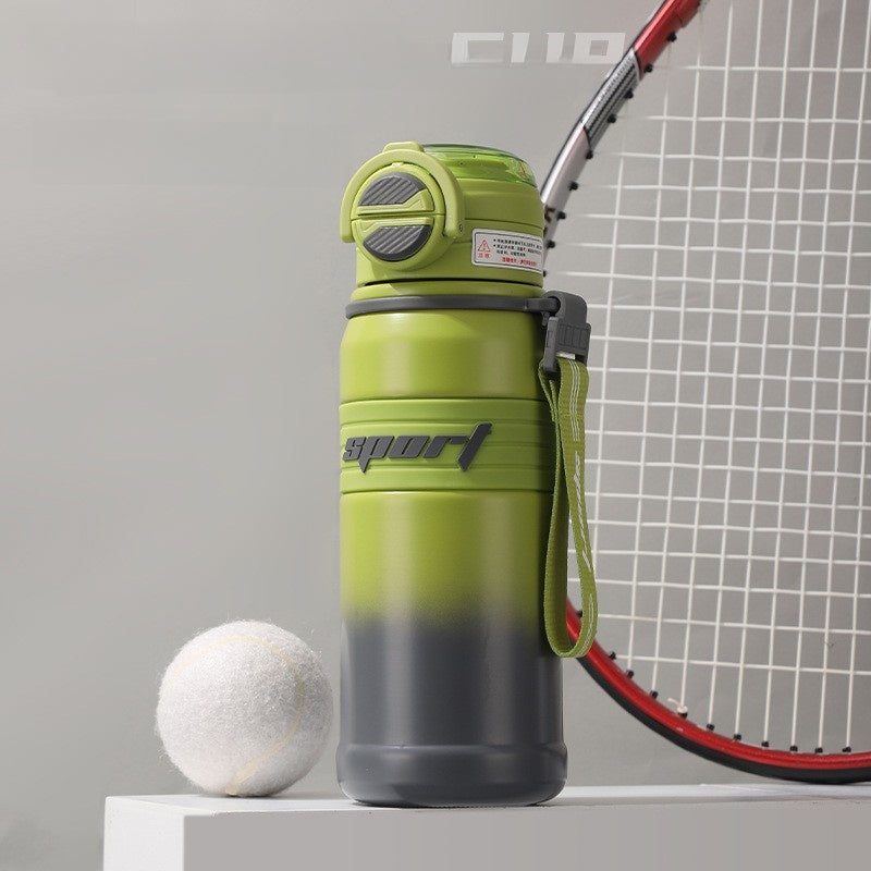 Thermos Cup Portable Large Capacity Straw Double Drinking Bottle Outdoor Sports Fitness Bottle