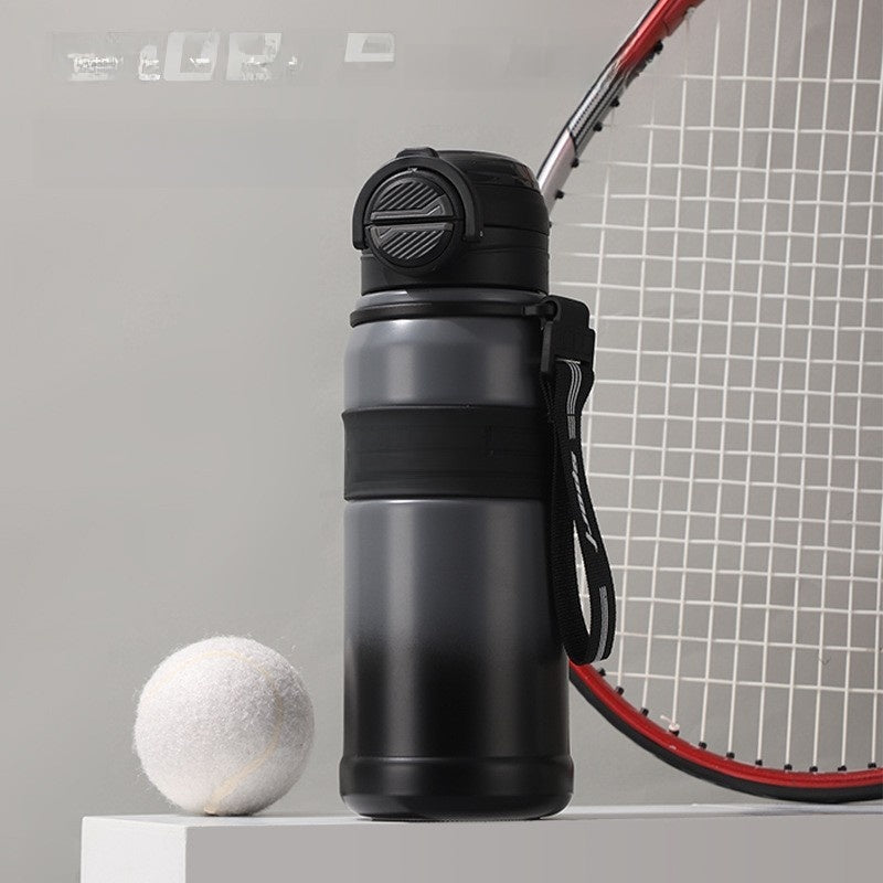 Thermos Cup Portable Large Capacity Straw Double Drinking Bottle Outdoor Sports Fitness Bottle