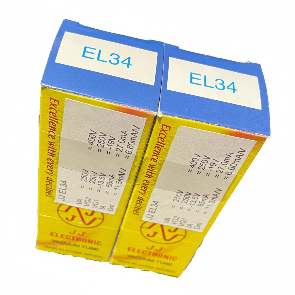 JJ EL34 Premium Matched Pair Vacuum Tubes Australia | Power Tubes