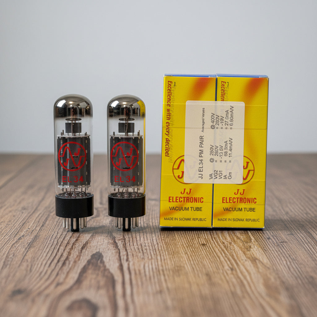 JJ EL34 Premium Matched Pair Vacuum Tubes Australia | Power Tubes